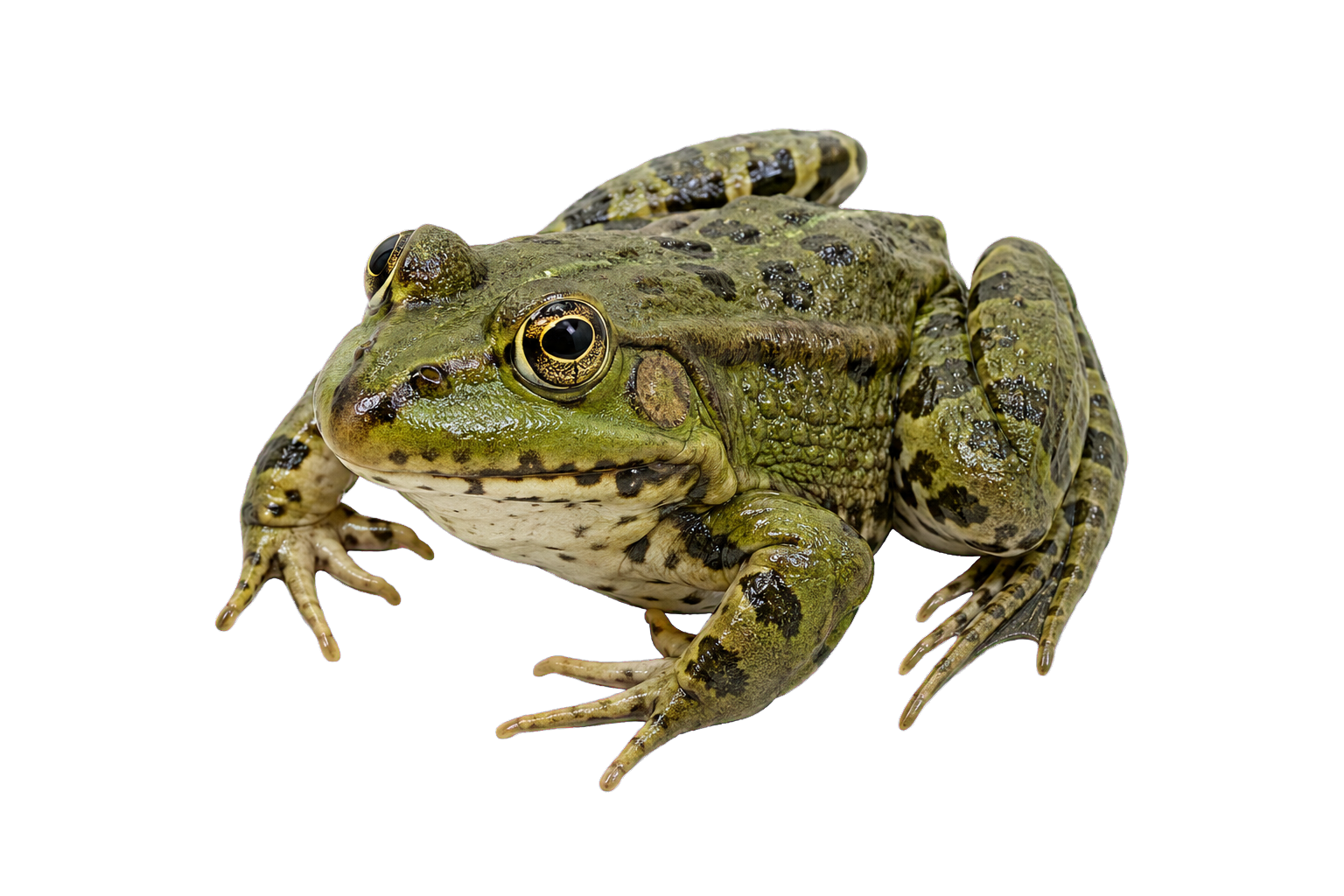 Grenouille posée sur un nénuphar
